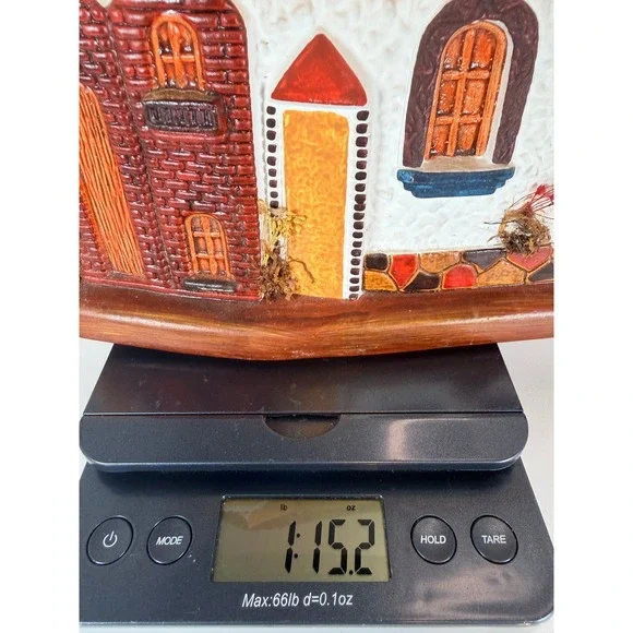 Hand Painted Ceramic House Wall Plaque Rustic Farmhouse Decor Vintage Style - Picture 2 of 9